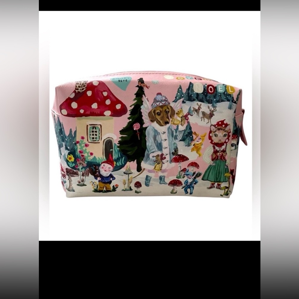 Nathalie Lete Joyeux Noel Travel Washbag Gift Set - Bag - Body Cream & Wash New